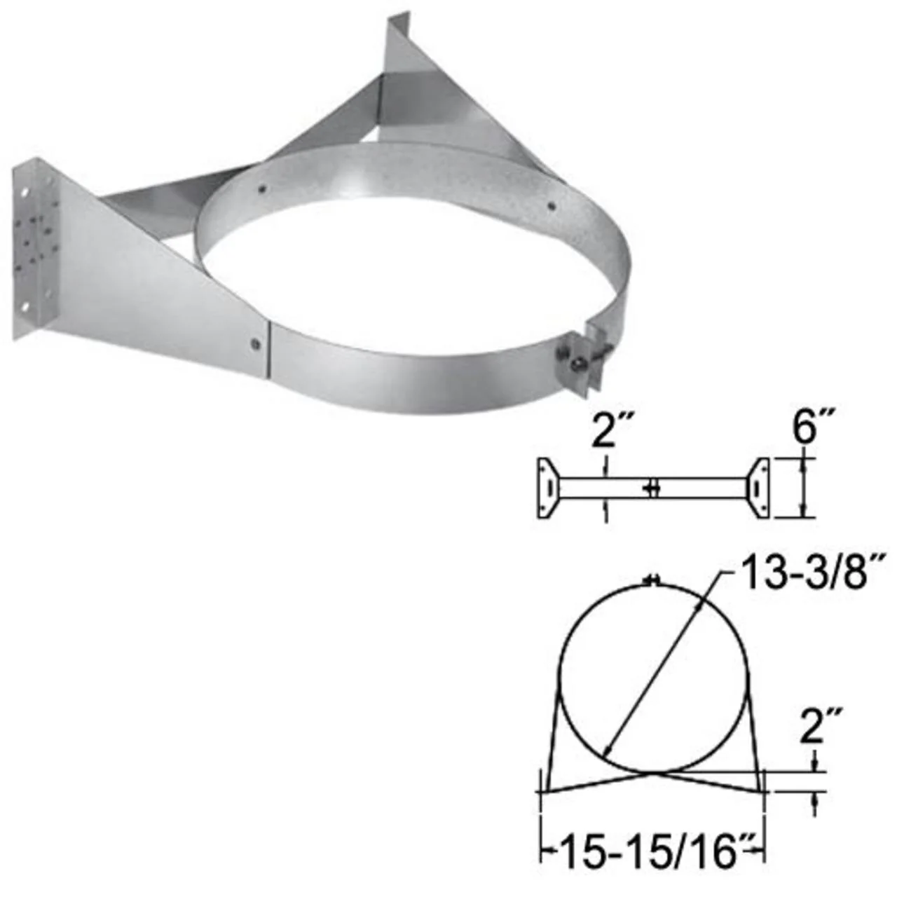 10" DuraChimney II Wall Strap - 10DCA-WS - Image 4