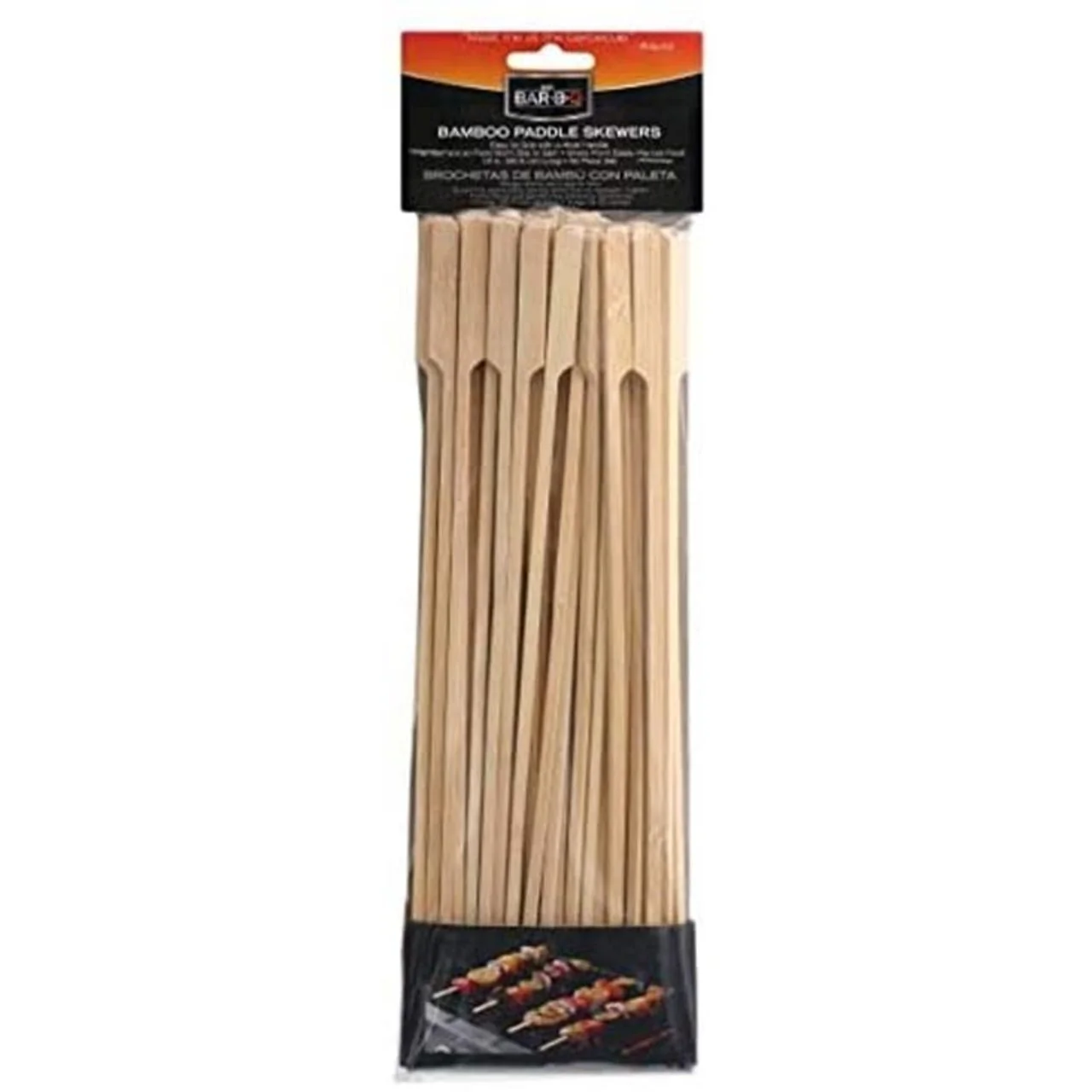 12" Flat Bamboo Skewers w/ Handle - Image 2