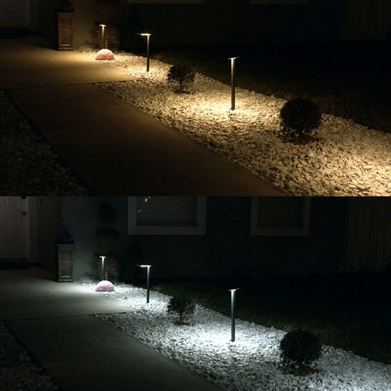 2-Pack Solar LED Contemporary Square Path Lights - Bronze Finish - Gama Sonic - Image 6