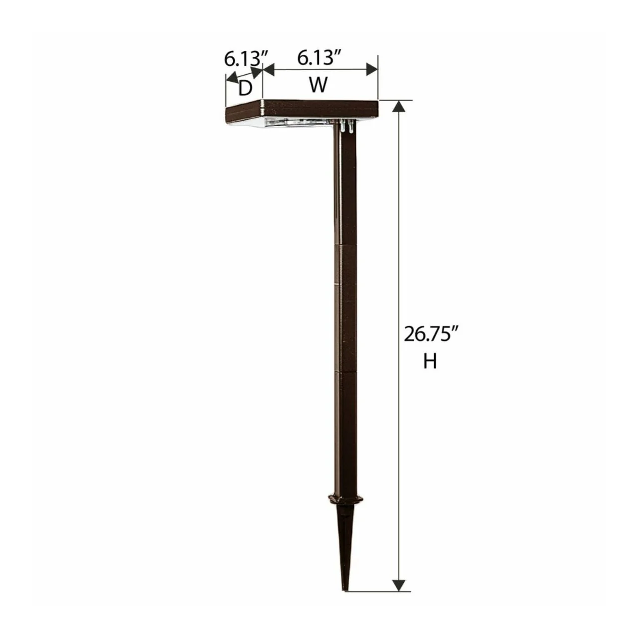 2-Pack Solar LED Contemporary Square Path Lights - Bronze Finish - Gama Sonic - Image 9
