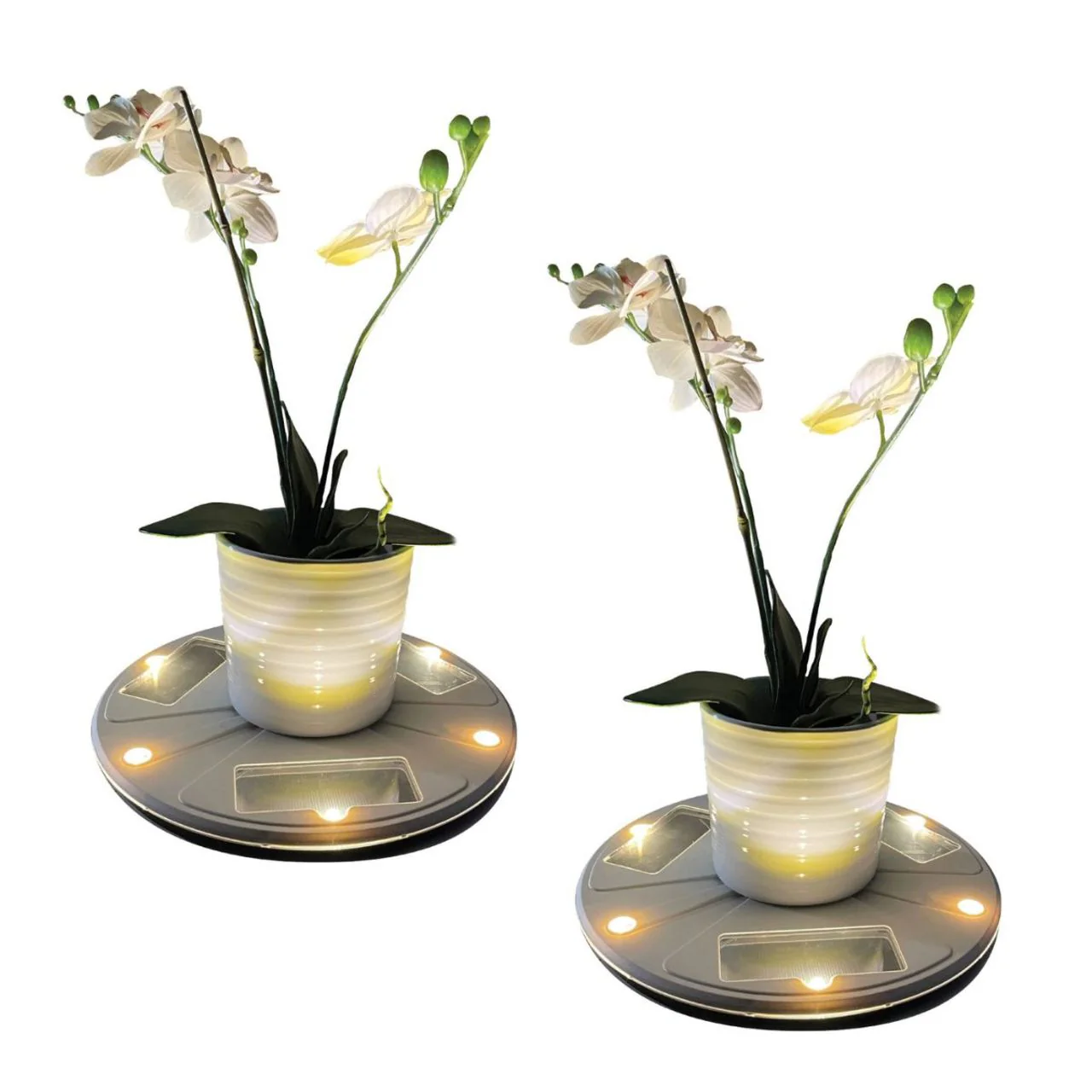 2-Pack - Solar LED Uplight Planter Base - Gama Sonic - Image 5