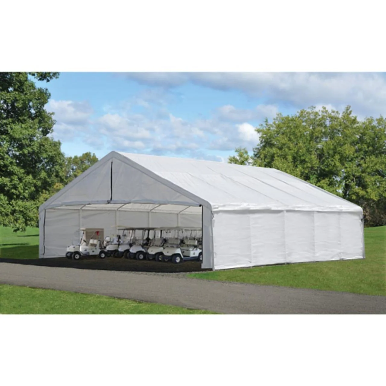Enclosure Wall Kit ONLY for ShelterLogic UltraMax 30' x 30'  - White - Image 2