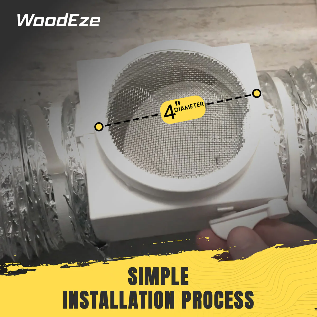 4" White Dryer Vent Heat Saver - Image 4