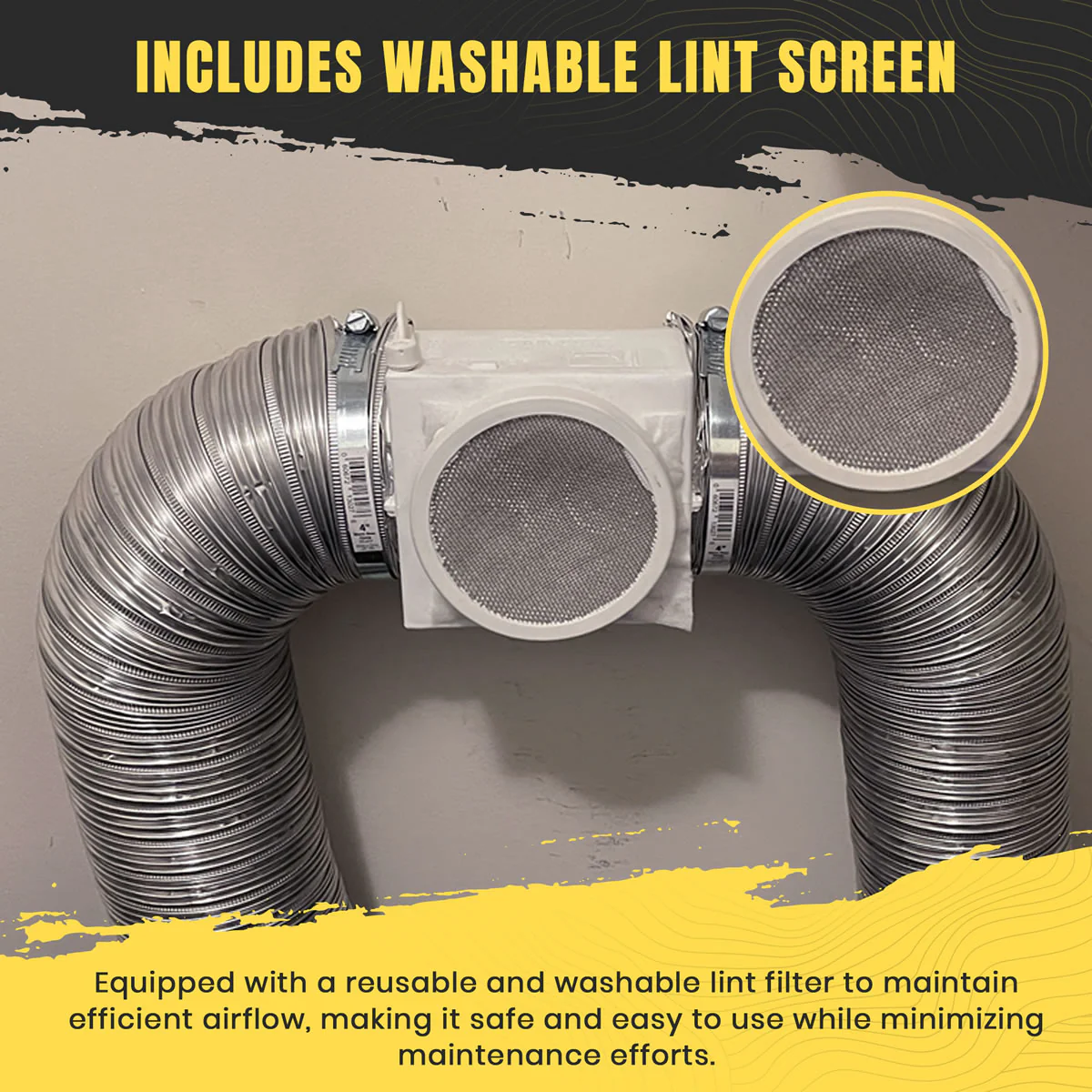 4" White Dryer Vent Heat Saver - Image 6