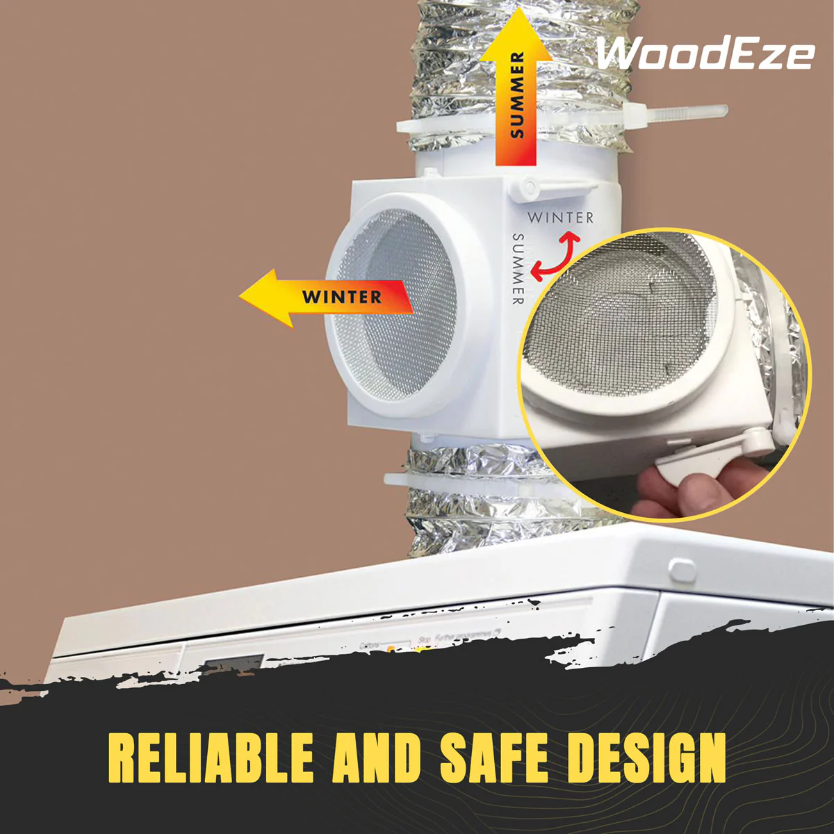 4" White Dryer Vent Heat Saver - Image 7