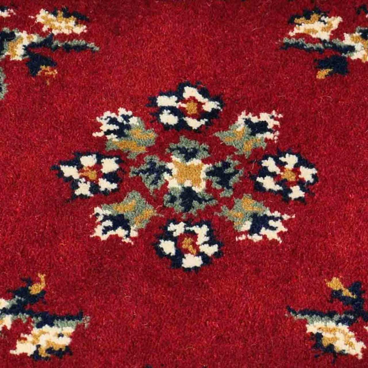 44" Rectangle Burgundy Oriental Fireplace Rug - Image 3