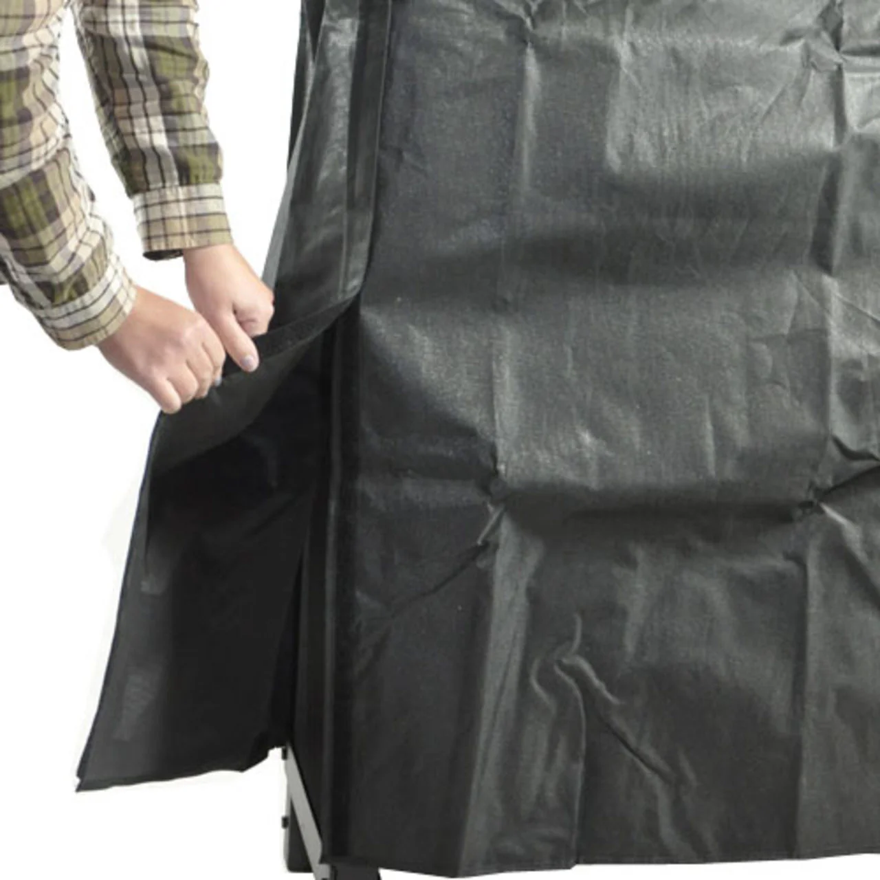 48" Full Length Black Vinyl Firewood Rack Cover - Image 3
