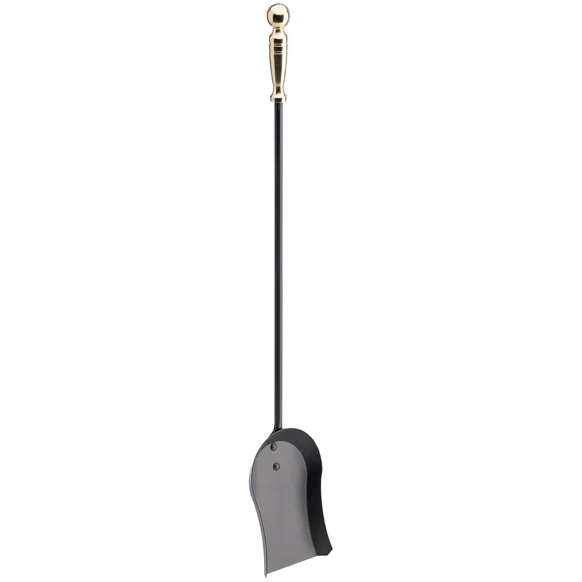 5 Piece Black and Brass Fireplace Tool Set - Image 5
