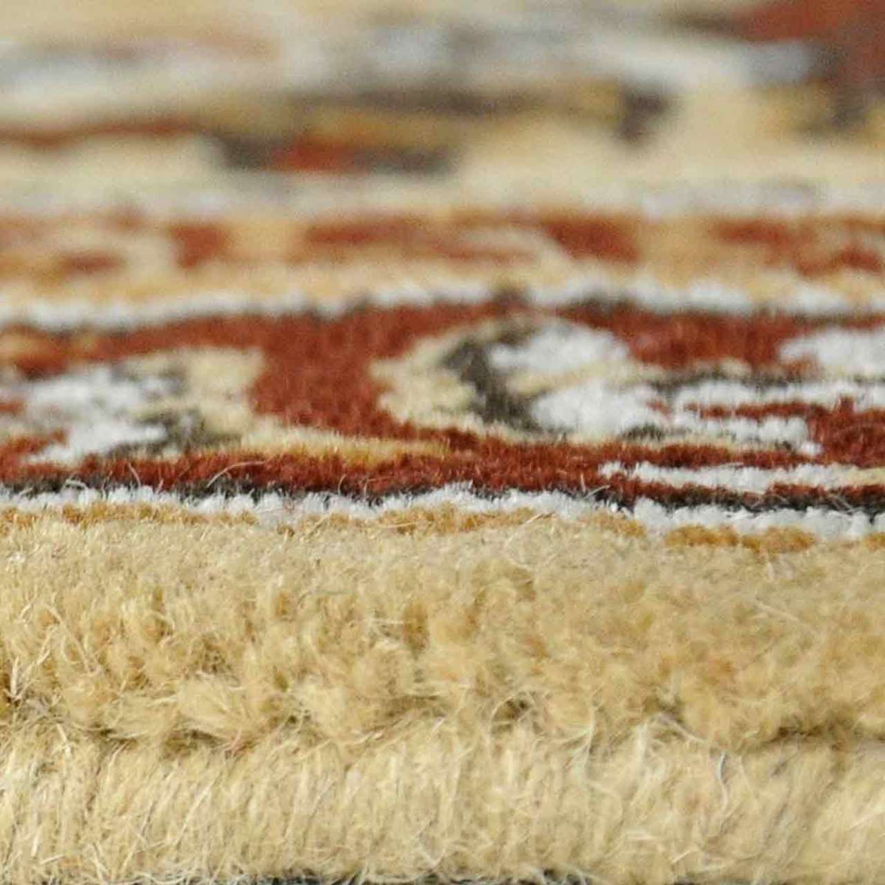 56" Rectangle Beige Oriental Fireplace Rug - Image 4