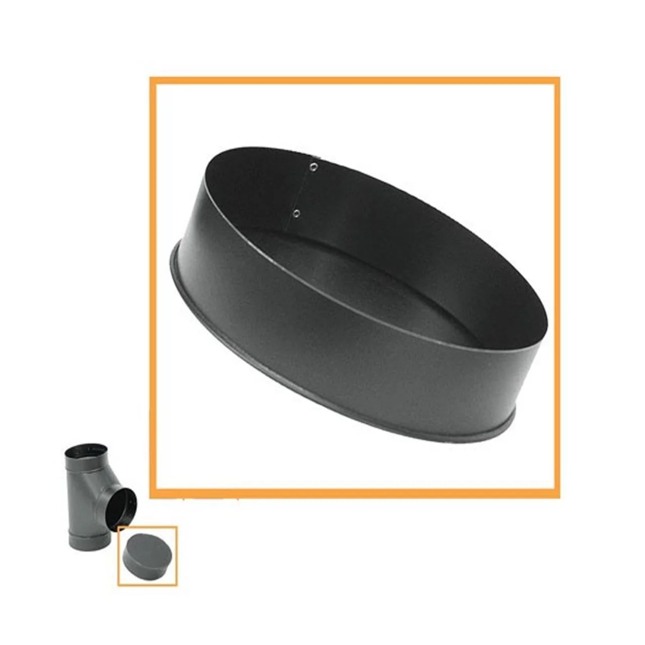 6" 24-Ga. Snap-Lock Black Tee Cover - Image 2