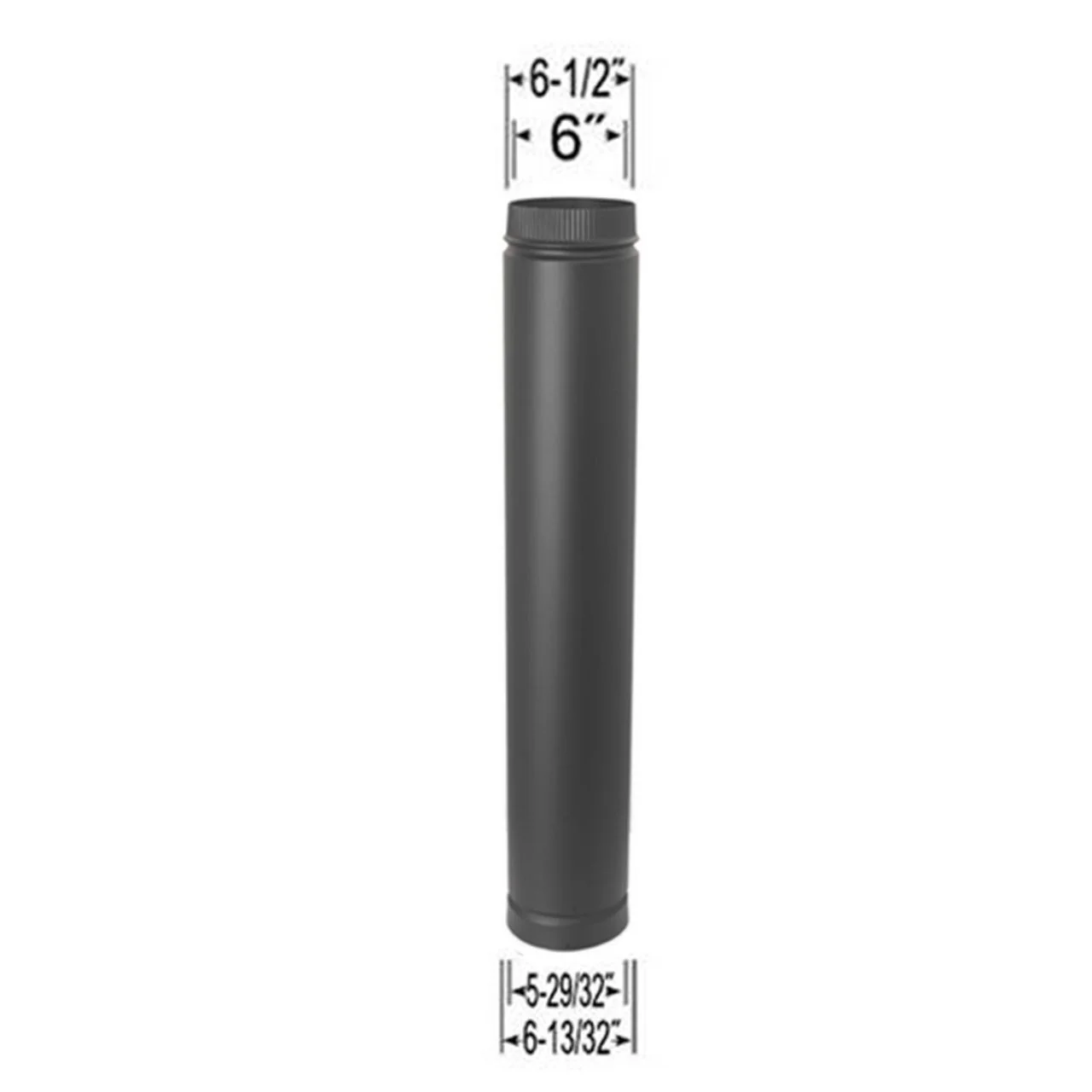 Selkirk 6'' DSP 38'' to 68'' Double Wall Telescoping Black Stovepipe | Stove Pipe - Image 2