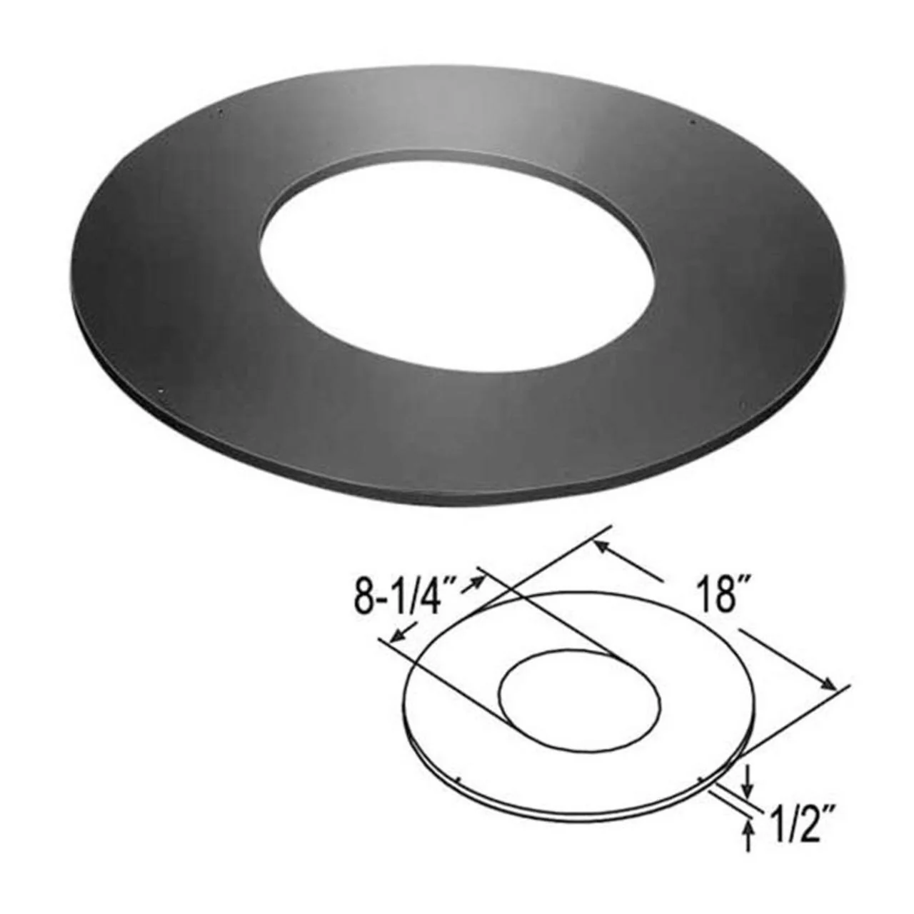6" DuraTech 4/12 - 6/12 Roof Support Trim Collar - 6DT-RSTC6 - Image 2