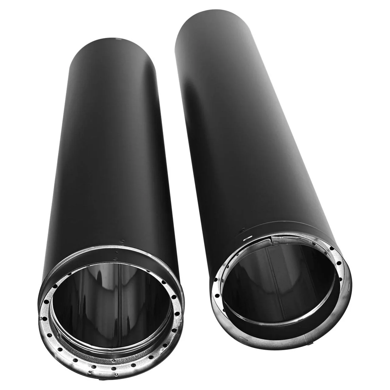 6" DVL 40" - 68" Double-Wall Telescoping Black Stove Pipe - 6DVL-68TA - Image 3