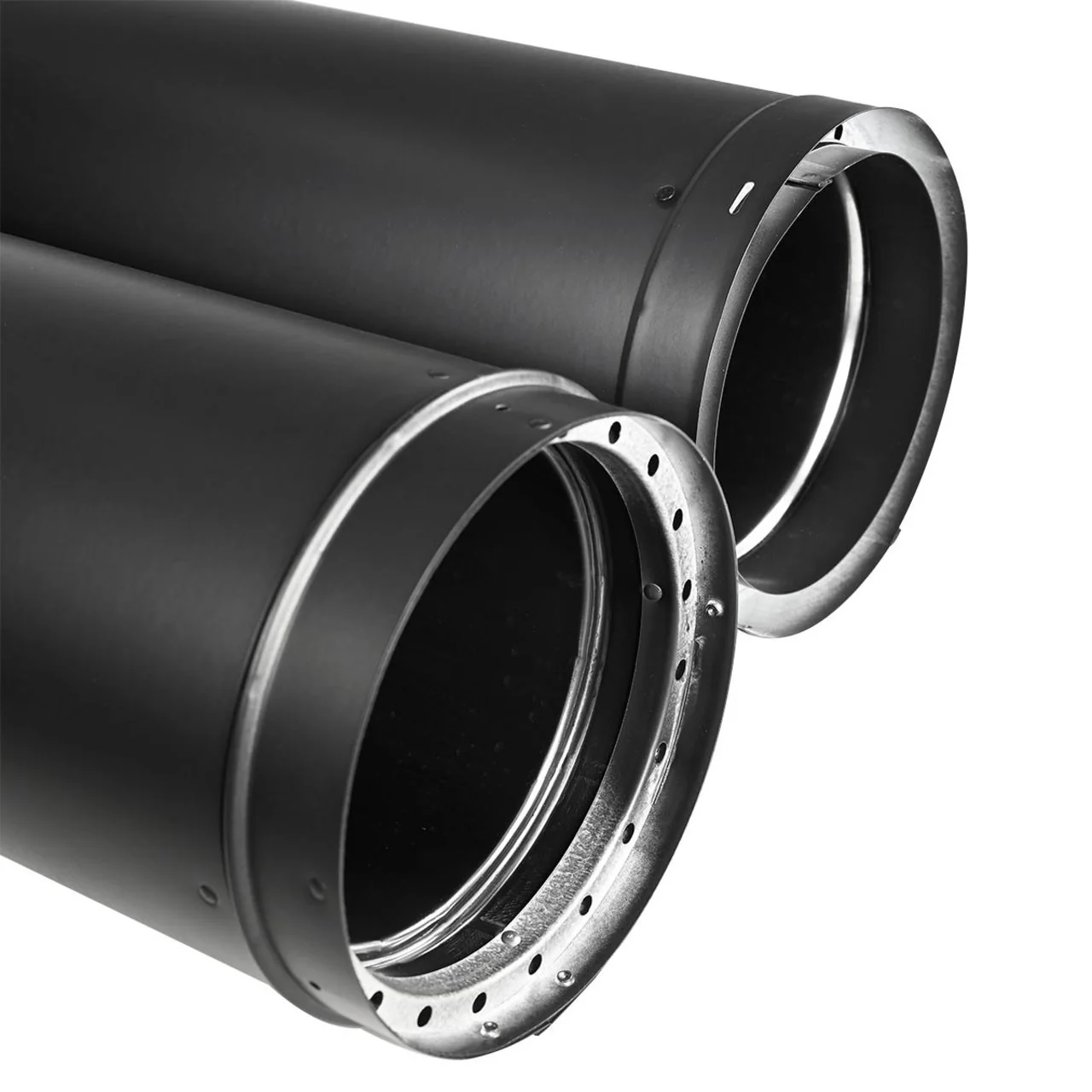 6" DVL 40" - 68" Double-Wall Telescoping Black Stove Pipe - 6DVL-68TA - Image 5