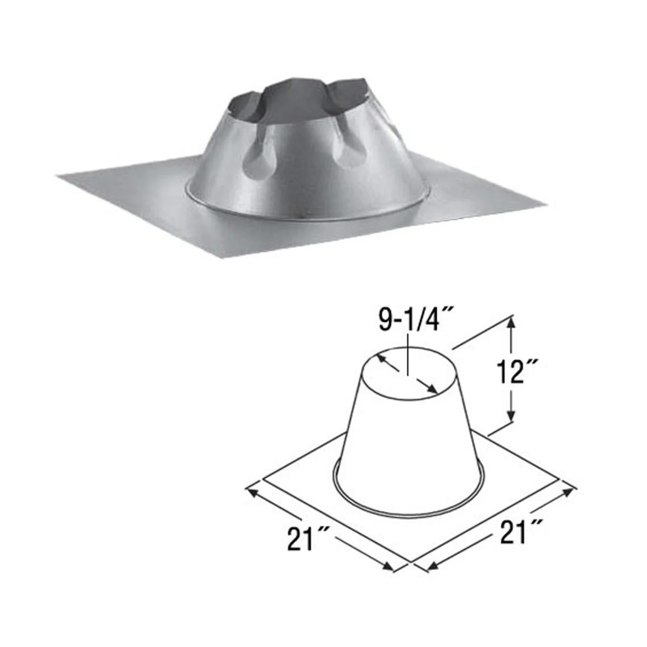 7" DuraTech Flat Roof Flashing - 9551 - Image 2