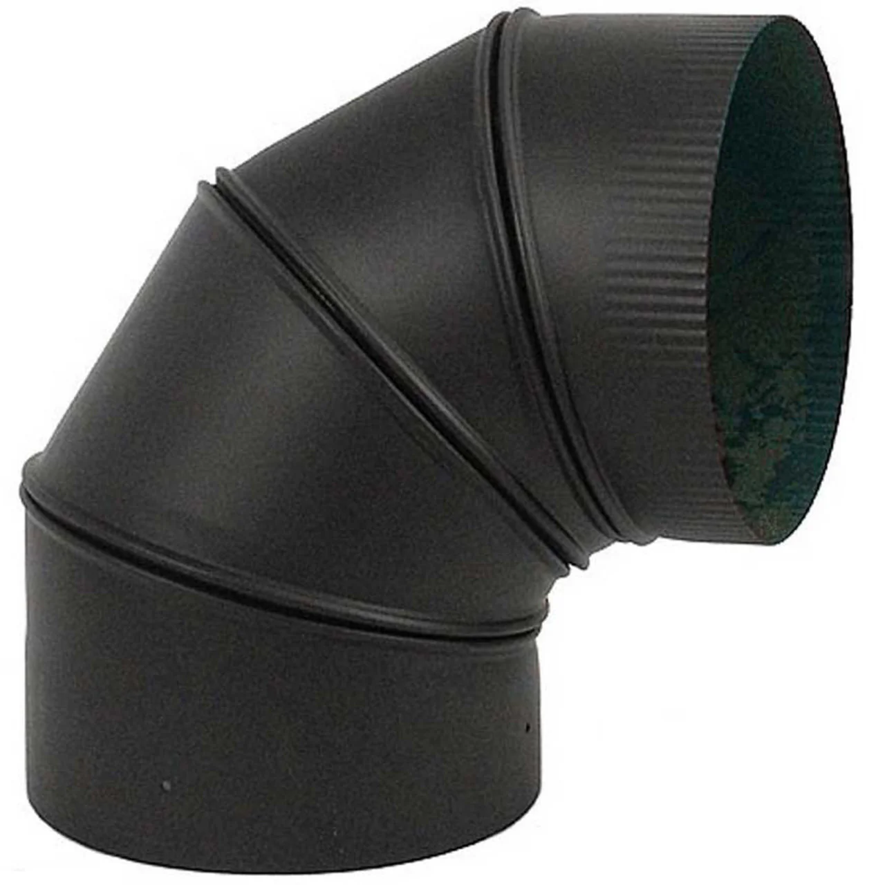 7" HeatFab 90 Degree Adjustable Black Elbow - 2714AB
