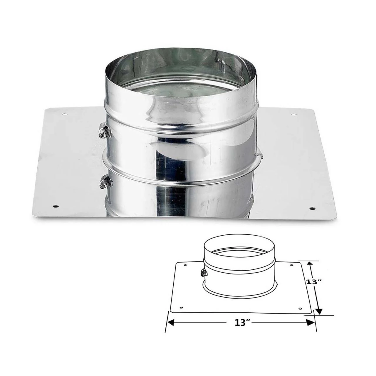 7" x 35' Lifetime Chimney Smooth-Wall Liner Kit with Tee - Image 5
