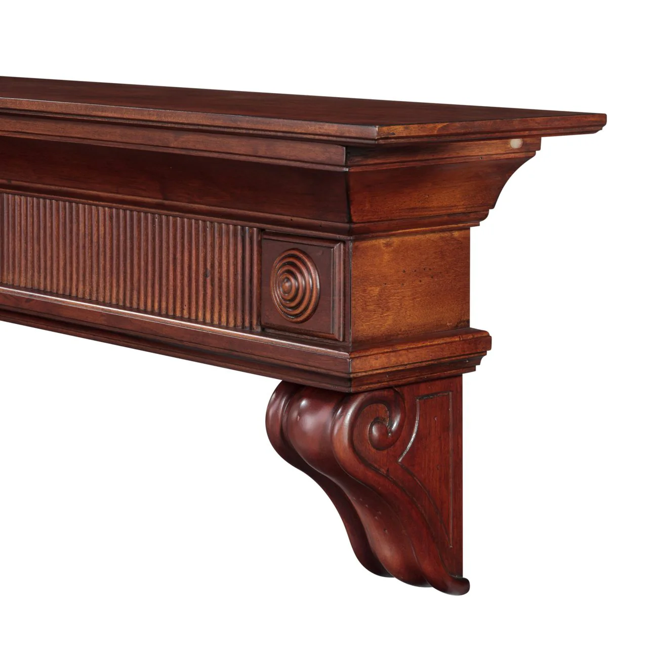 72" Devonshire Fireplace Shelf by Pearl Mantels - Cherry Distressed Finish - Image 11