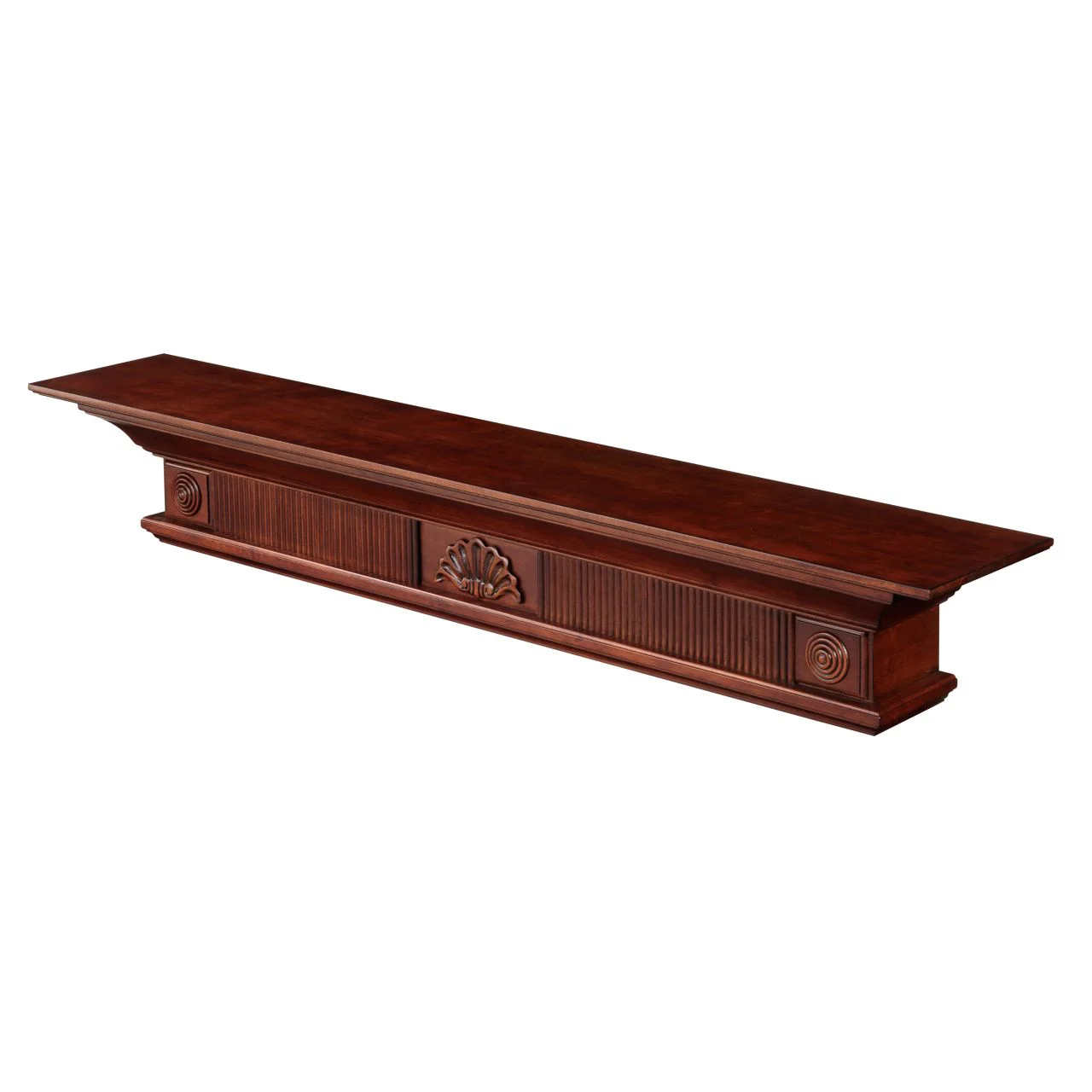 72" Devonshire Fireplace Shelf by Pearl Mantels - Cherry Distressed Finish - Image 13