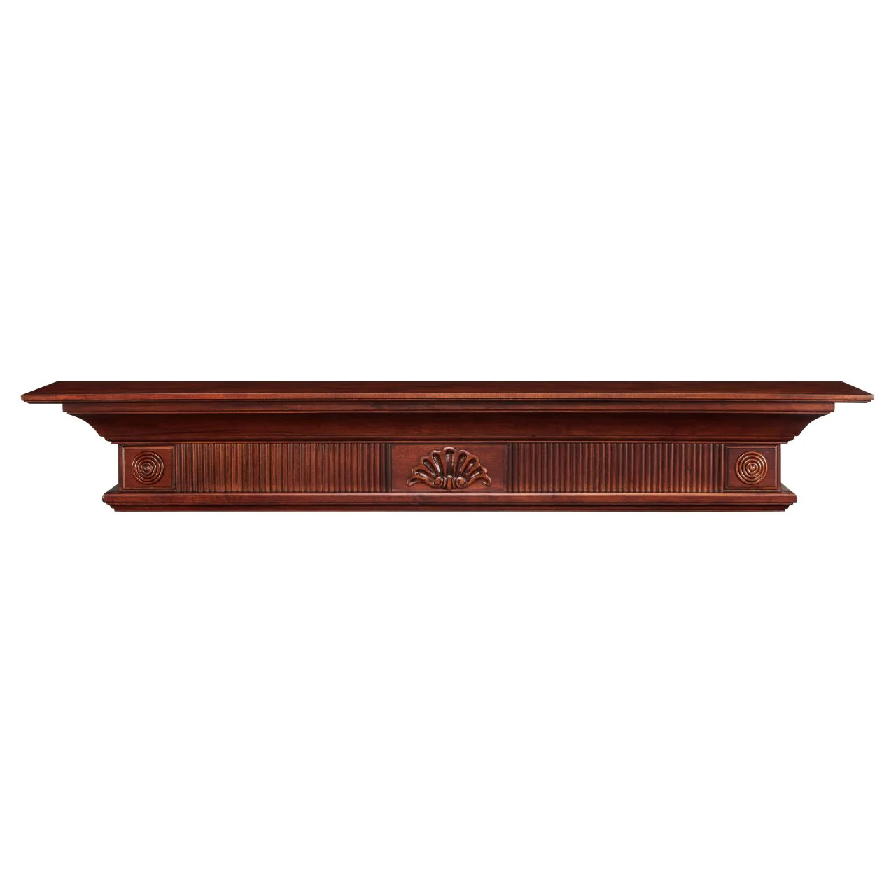 72" Devonshire Fireplace Shelf by Pearl Mantels - Cherry Distressed Finish - Image 14