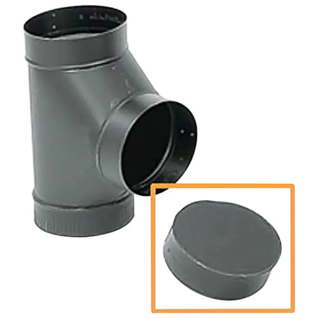 8" 24-Ga. Snap-Lock Black Tee Cover