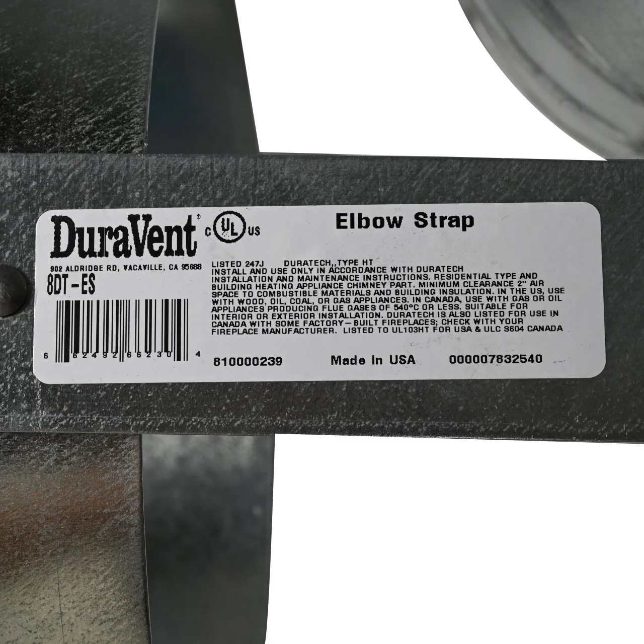 8" DuraTech 30 Degree Galvanized Elbow Kit - 8DT-E30K - Image 8