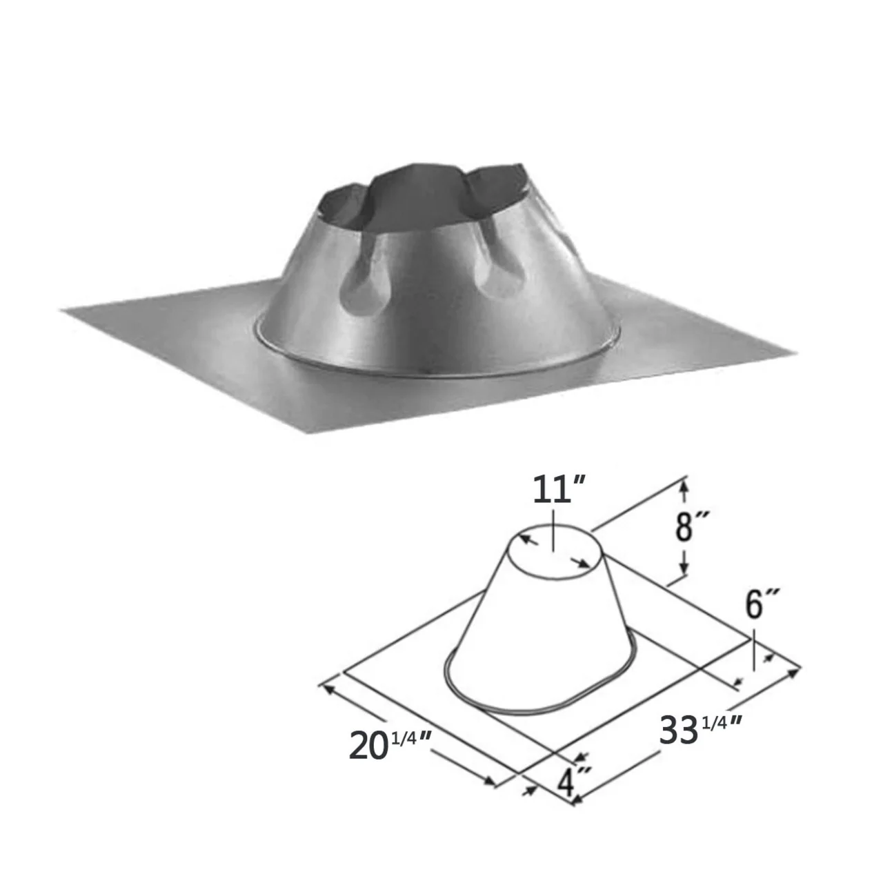 8'' DuraTech 7/12 - 12/12 Metal Roof Flashing - 8DT-F12DSA - Image 2