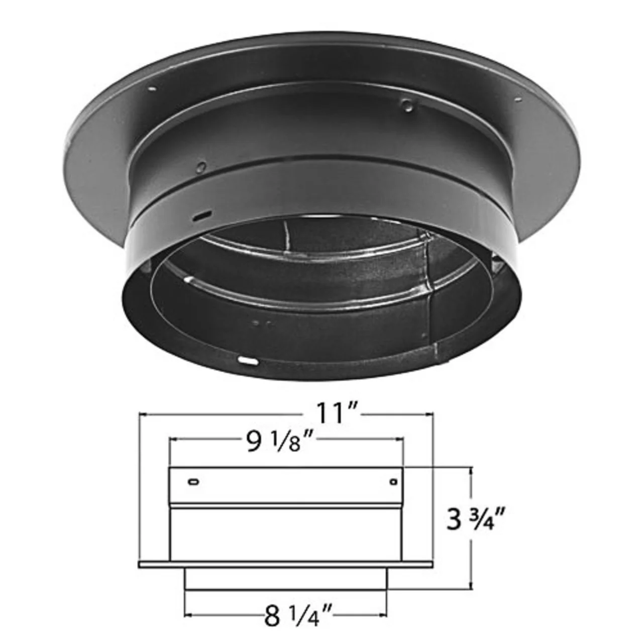 8" DVL Chimney Adapter with Trim - 8DVL-ADT - Image 2