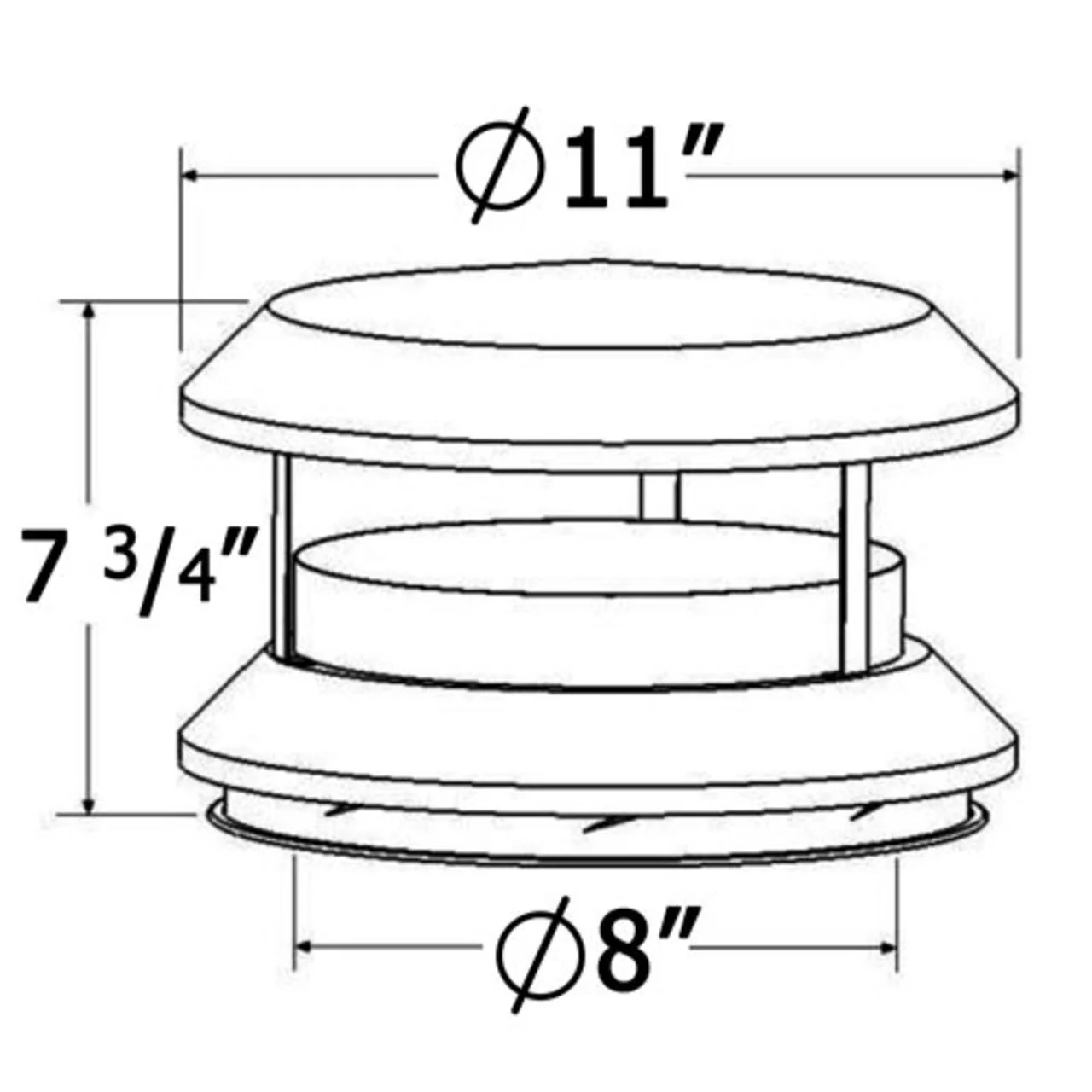 8'' Shasta Vent Thru The Wall Kit - Image 4