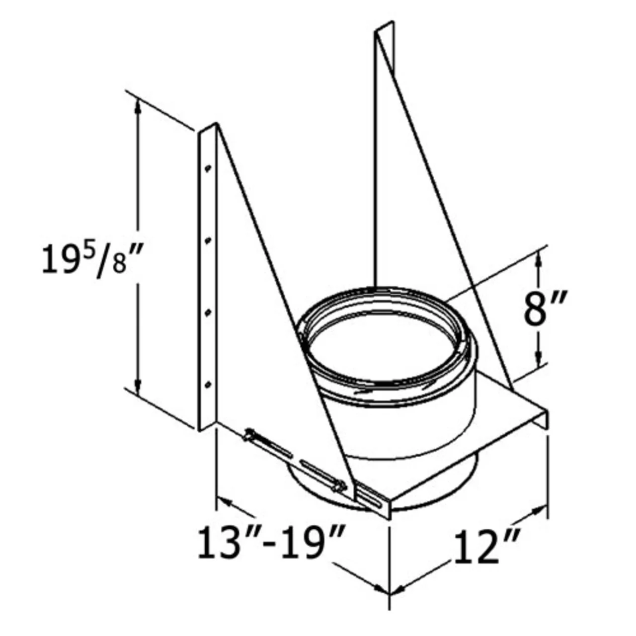 8'' Shasta Vent Thru The Wall Kit - Image 6