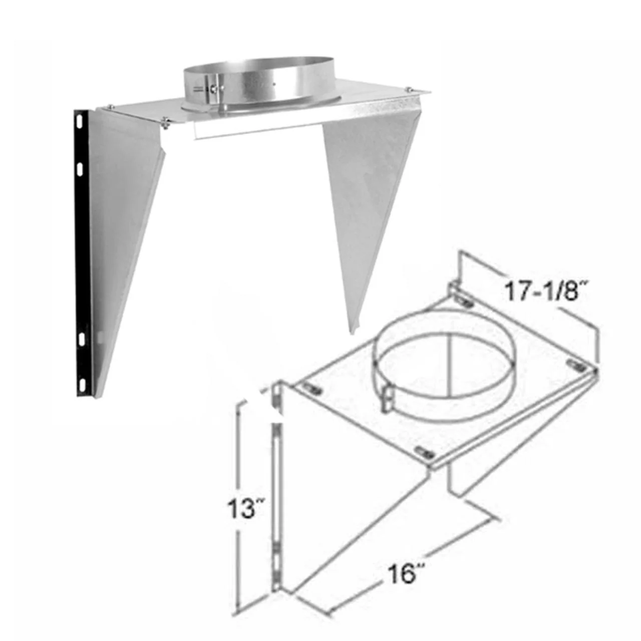8" SuperPro Adjustable Intermediate Wall Support - JSC8AIWS - Image 2