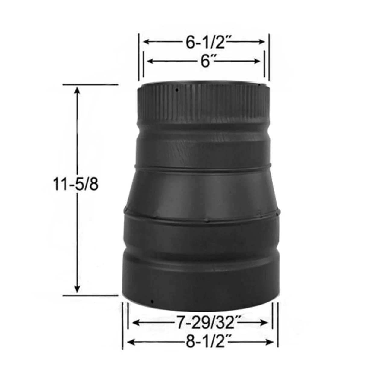 8" to 6" DSP Double Wall Reducer - DSP-R86 - Image 2