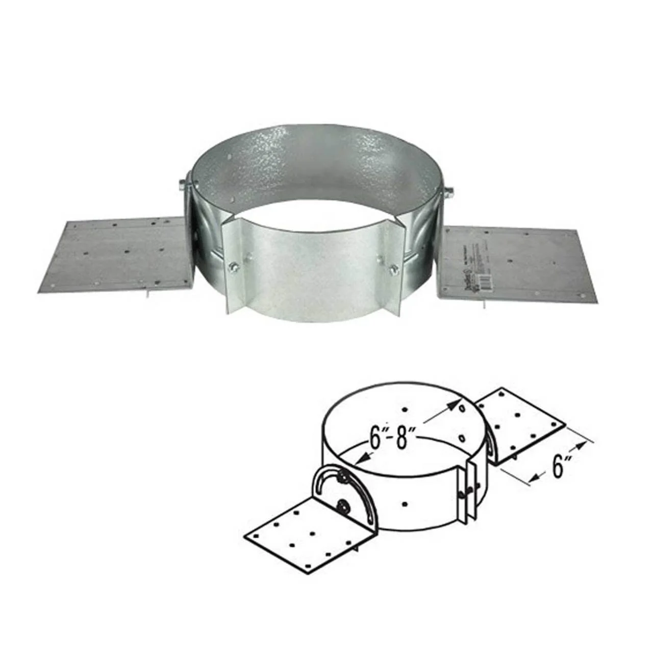 6" and 8" Adjustable DuraTech Roof Support - 6DT-ARS - Image 2