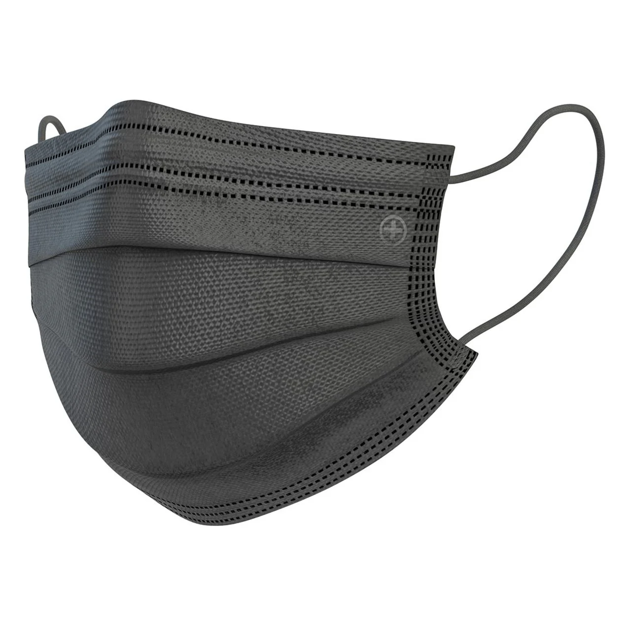 Altor Safety Surgical Mask 62222B, 4-Ply ASTM Level 2, USA Made, Black, Box of 50 - Image 5