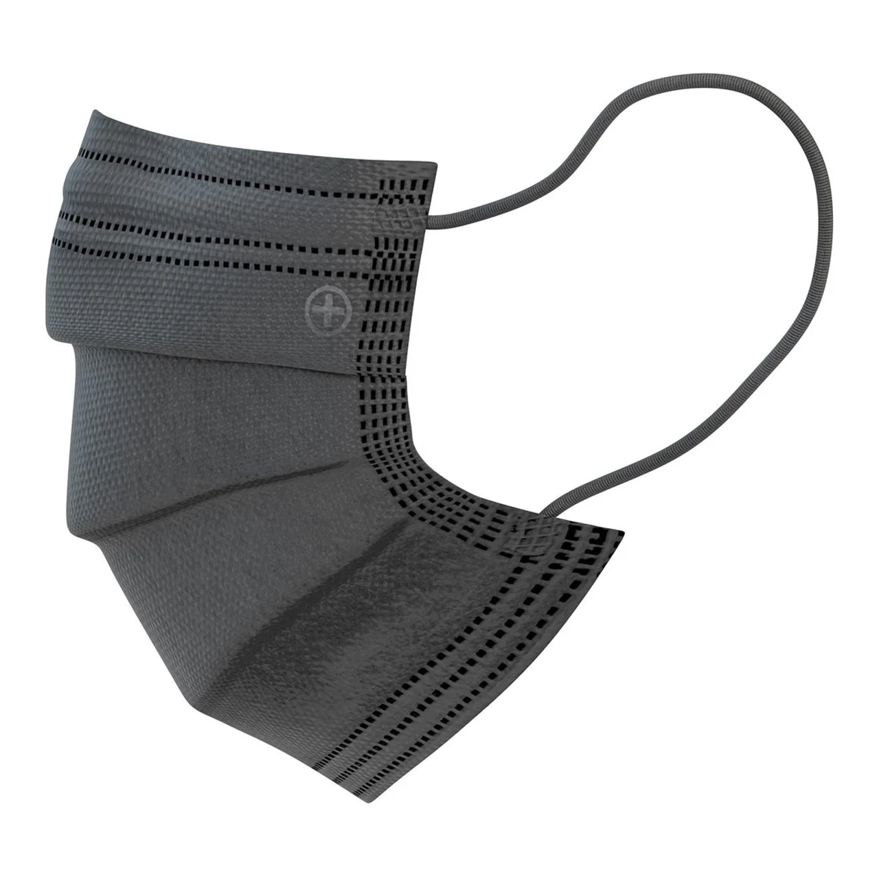 Altor Safety Surgical Mask 62222B, 4-Ply ASTM Level 2, USA Made, Black, Box of 50 - Image 6