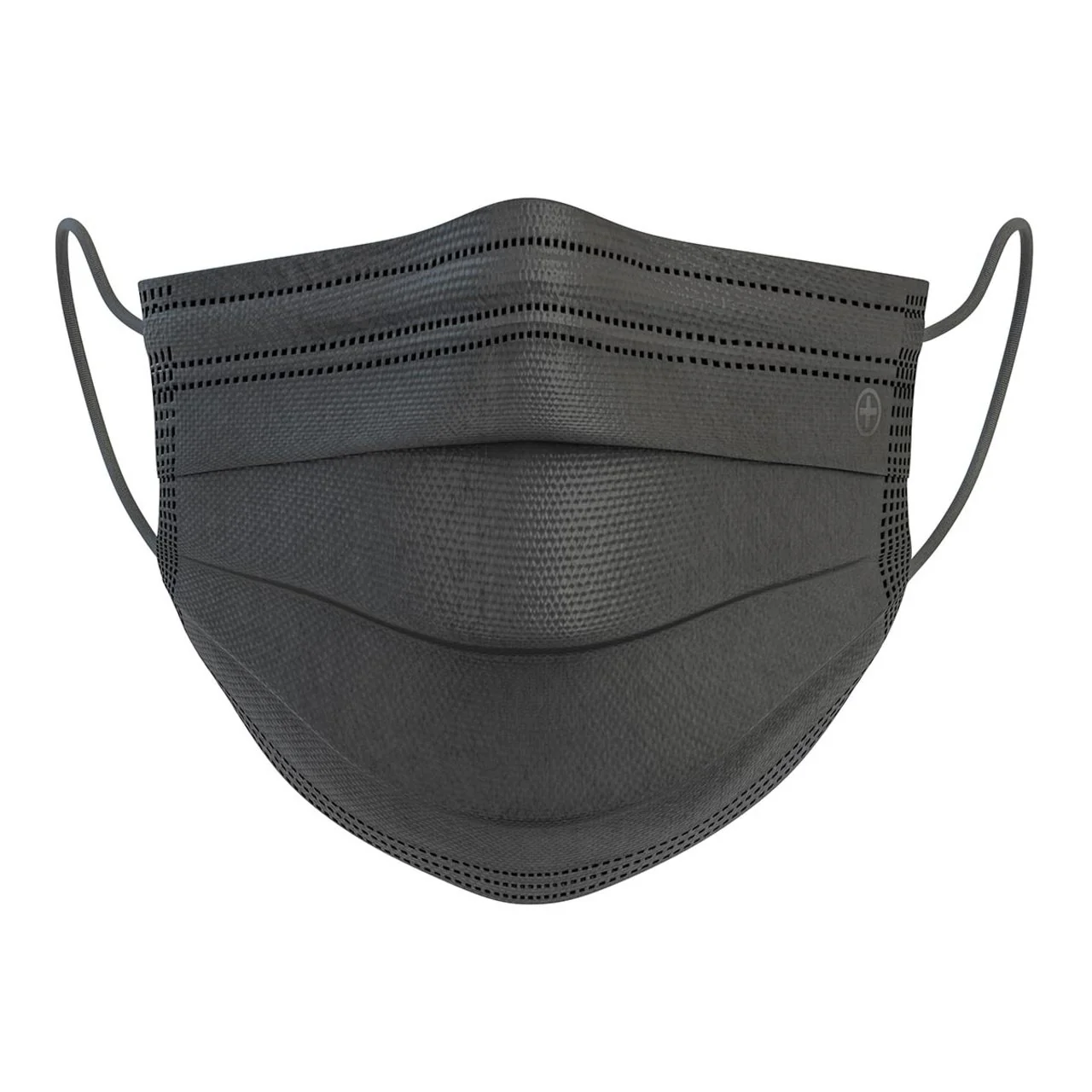 Altor Safety Surgical Mask 62222B, 4-Ply ASTM Level 2, USA Made, Black - Image 4