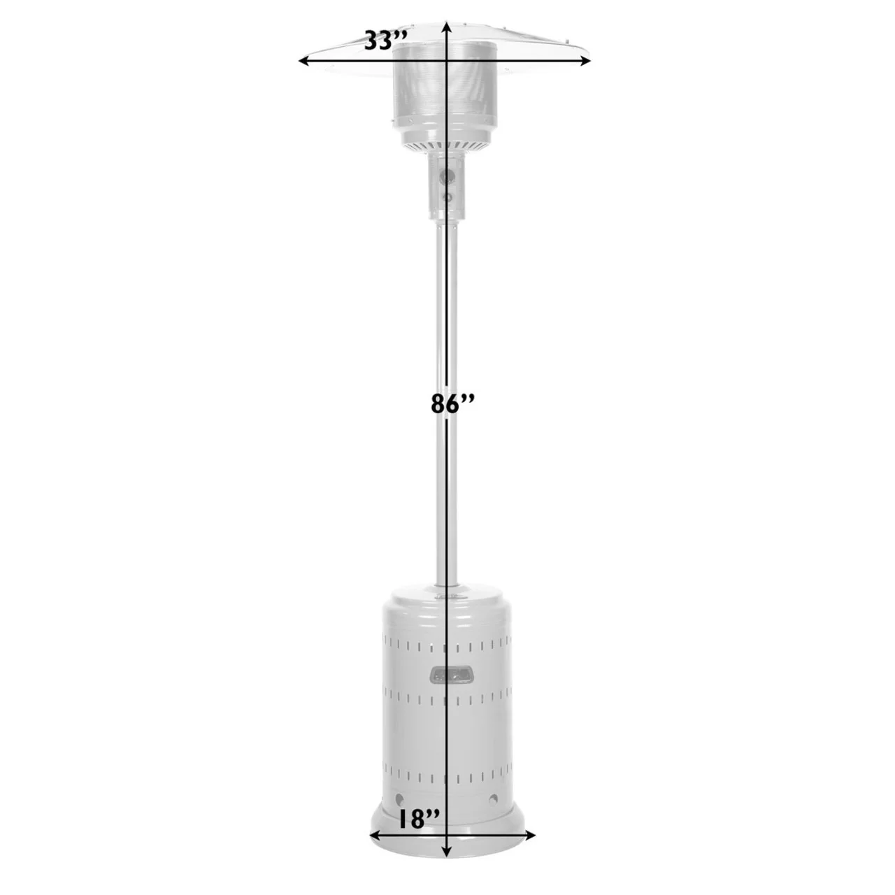 Aqua Blue Powder Coated Patio Heater - Image 5