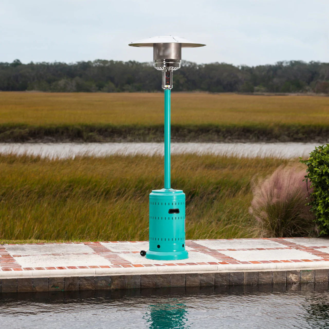 Aqua Blue Powder Coated Patio Heater - Image 6