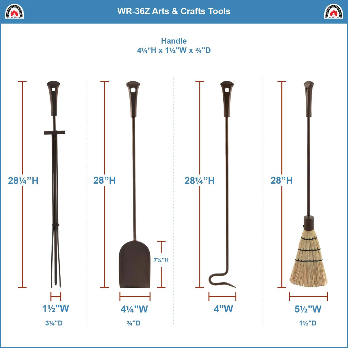 Arts and Crafts Tool Set-Roman Bronze Powdercoat - Image 3