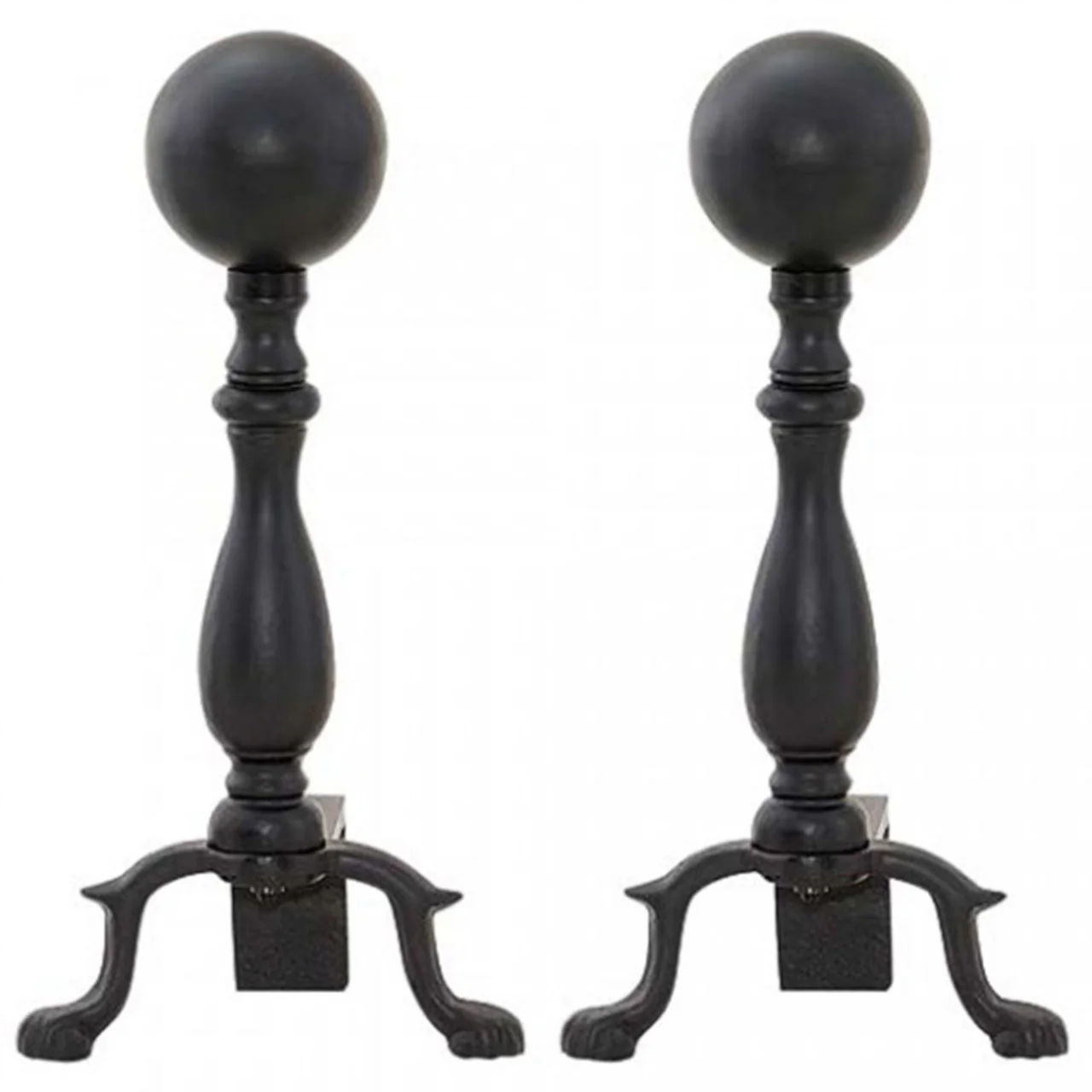 Ball Andirons - Black - Image 3