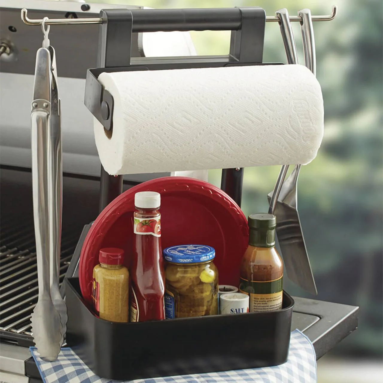 Barbecue Serving Caddy in Black - Image 4