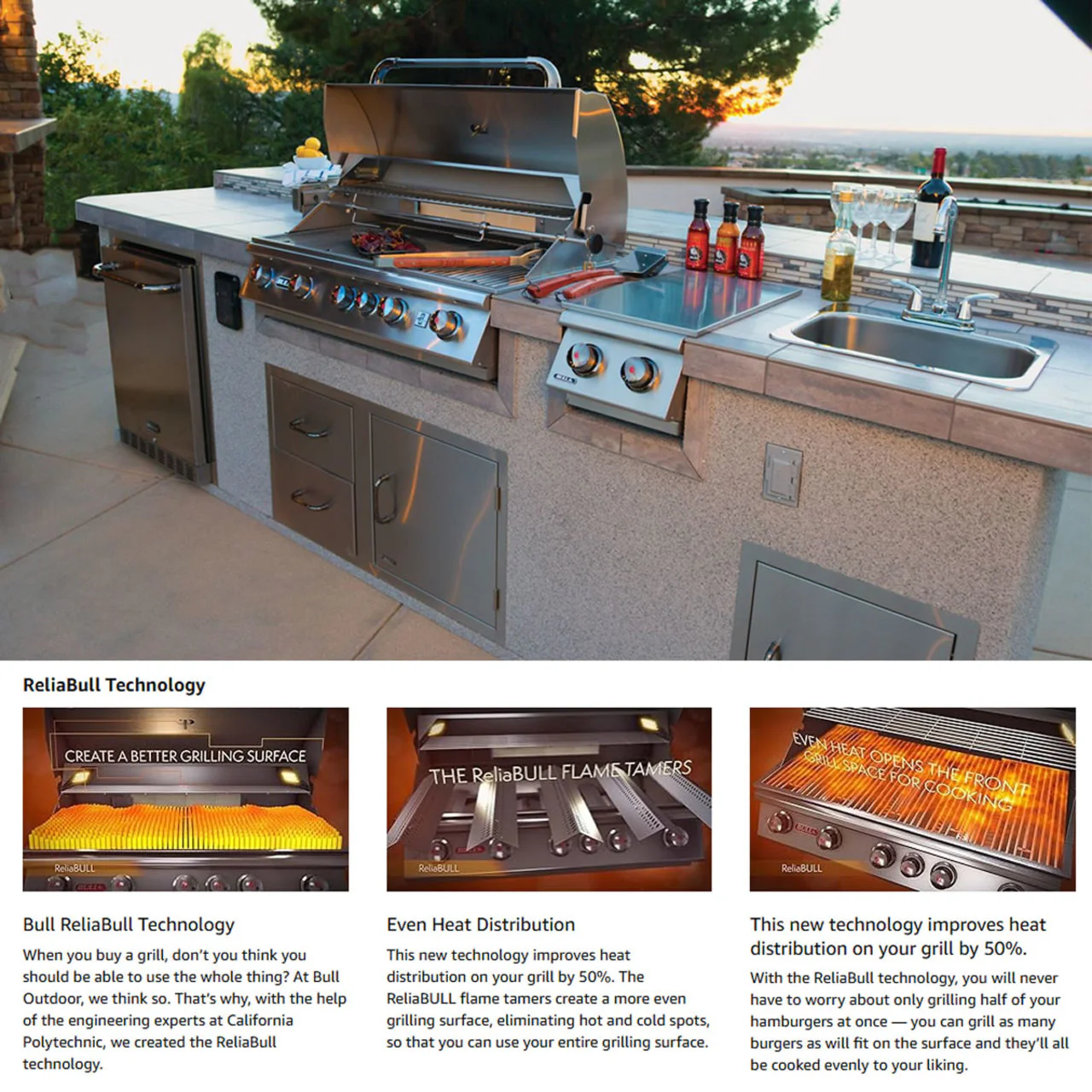 Bull 38" Brahma 5-Burner Drop In Grill with Light 57568-57569 - Image 4