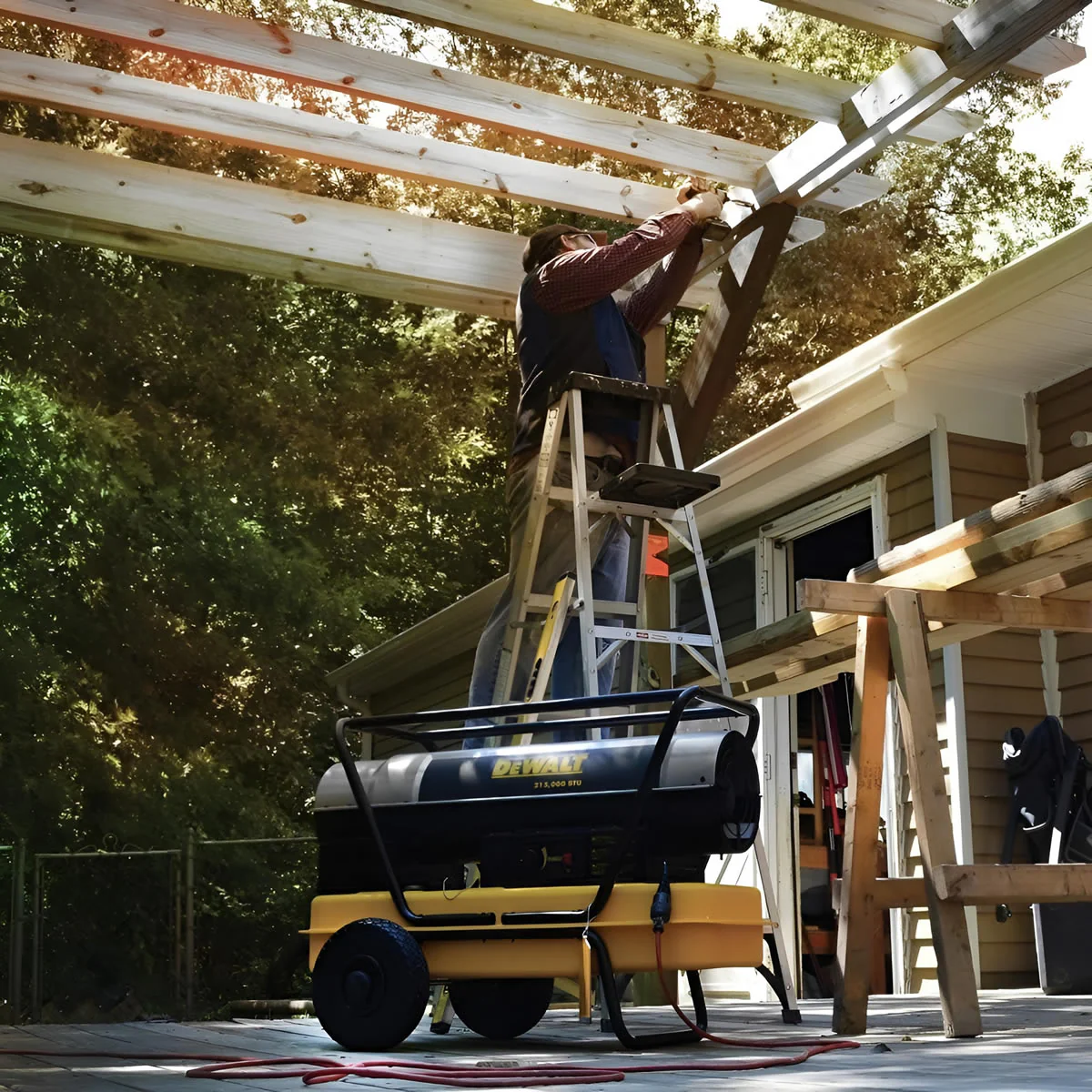 DeWalt 215,000 BTU Heavy Duty Forced Air Kerosene Heater - Image 8