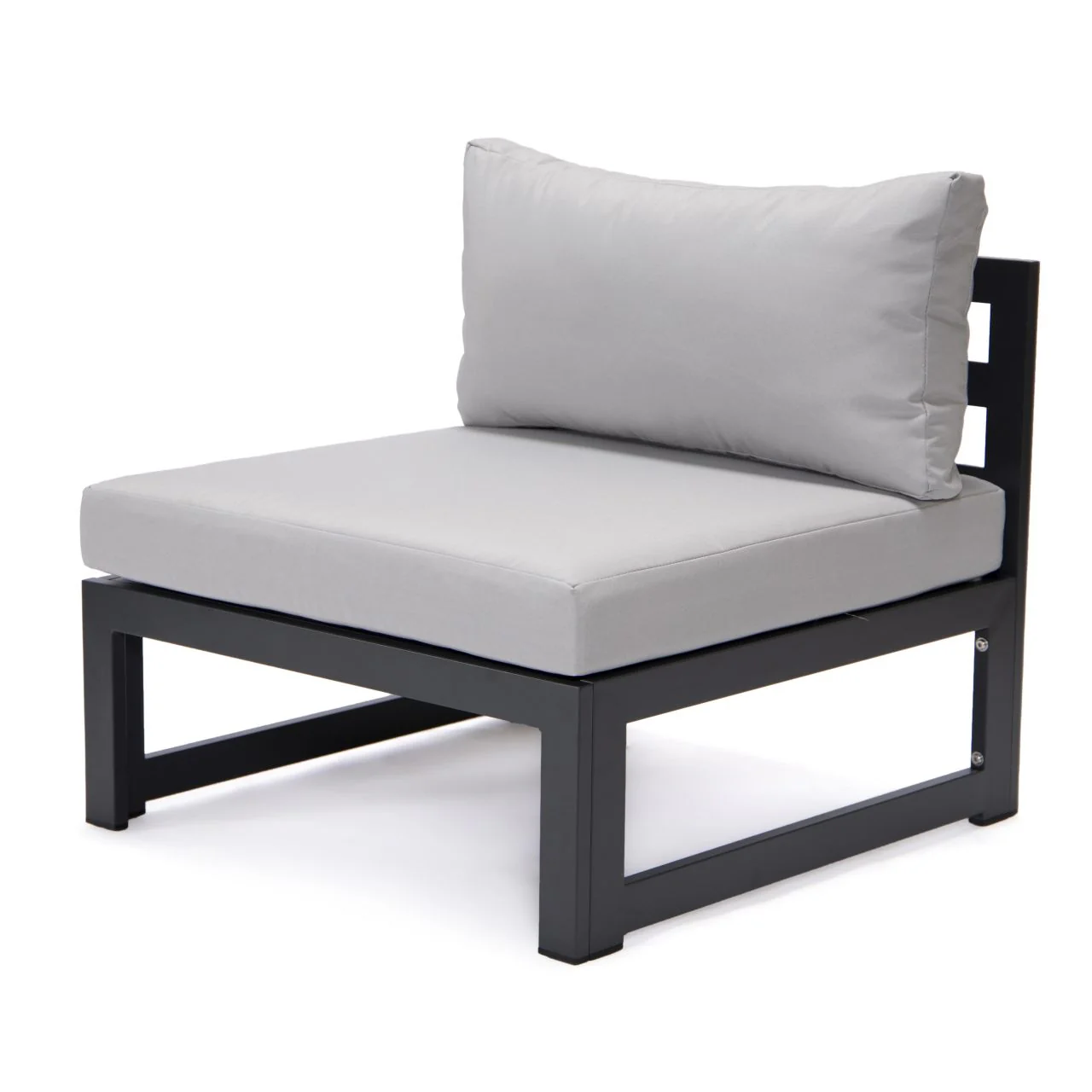 FiveOaks Dover Patio Collections Armless Sofa in Light Gray - Set of 2