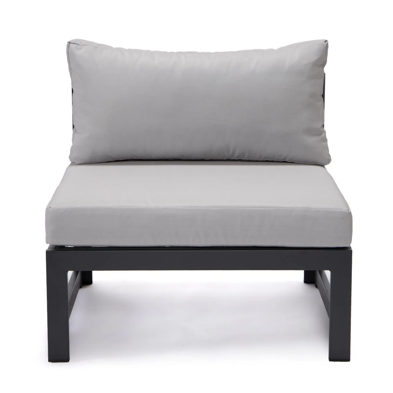 FiveOaks Dover Patio Collections Armless Sofa in Light Gray - Set of 2 - Image 2