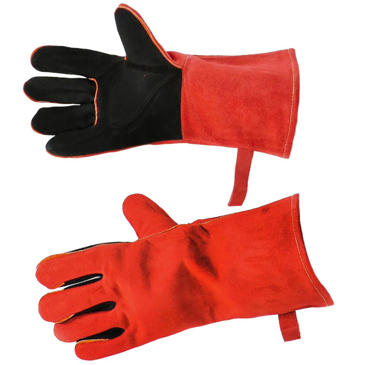 Red FlameX Deluxe Fireplace Gloves - Pair - Image 2