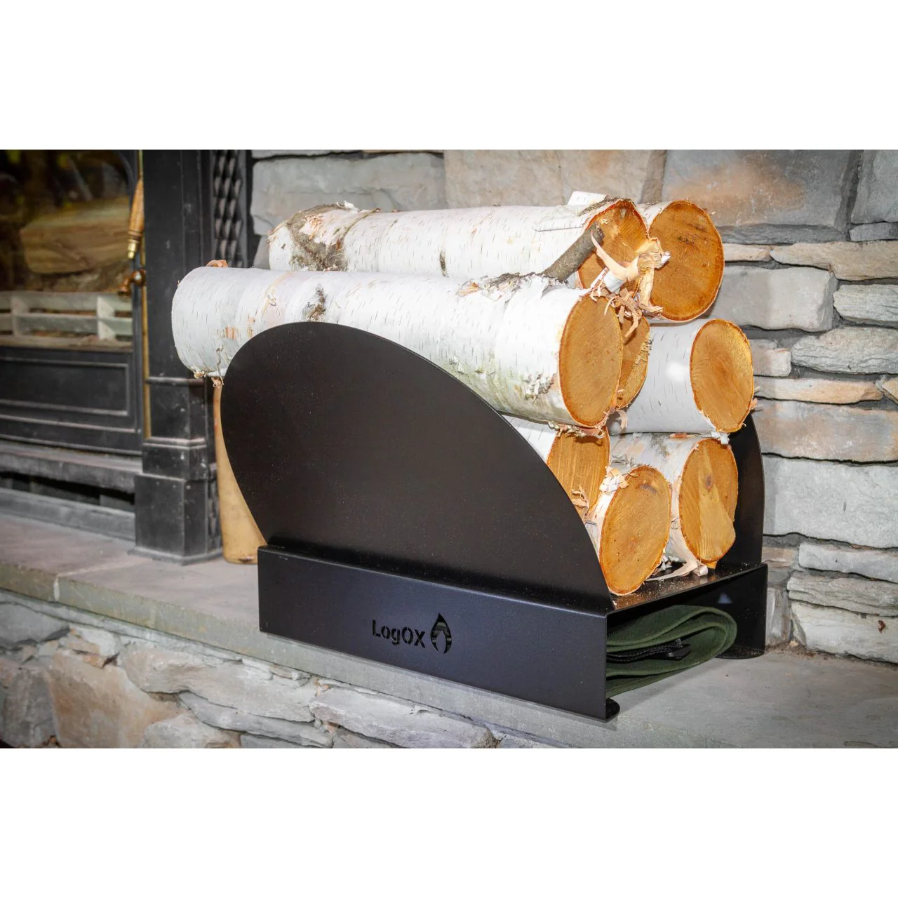 LogOx Black Hearth Bin Firewood Rack - Image 10