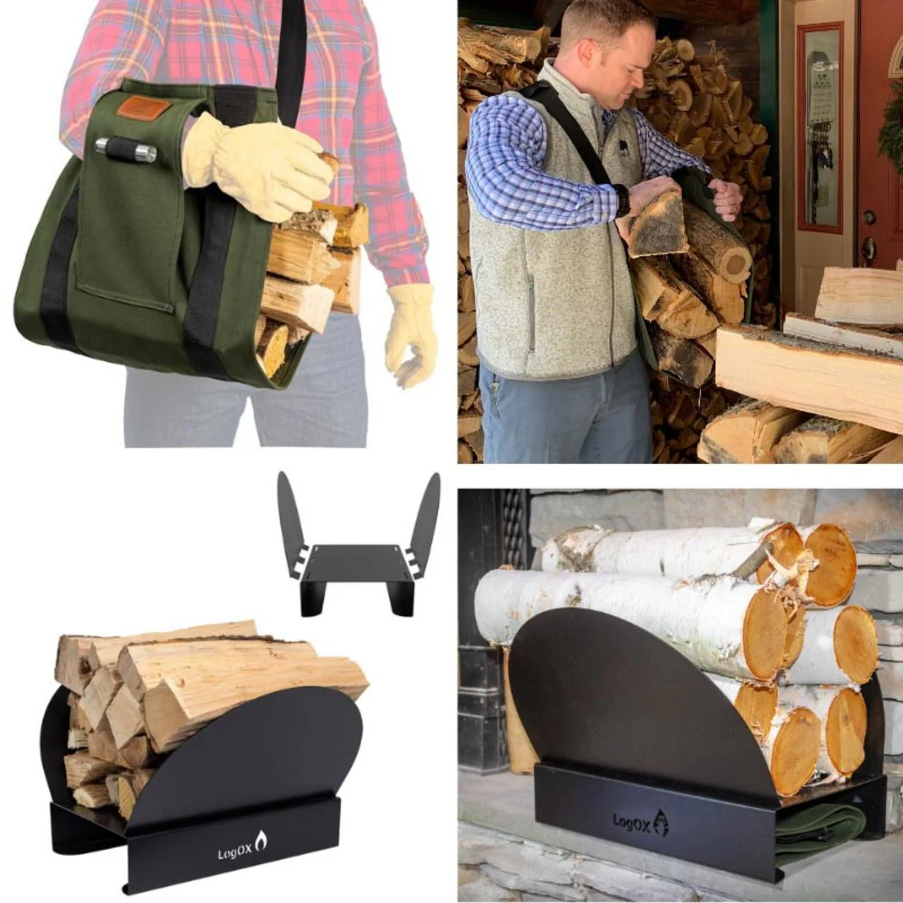 LogOx Black Hearth Bin Firewood Rack - Image 12