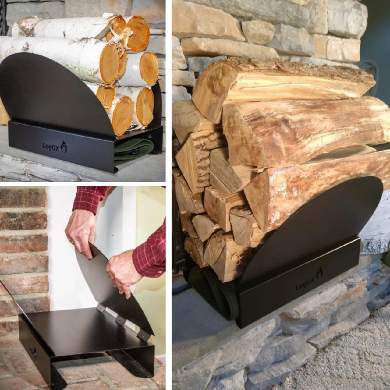 LogOx Black Hearth Bin Firewood Rack - Image 17