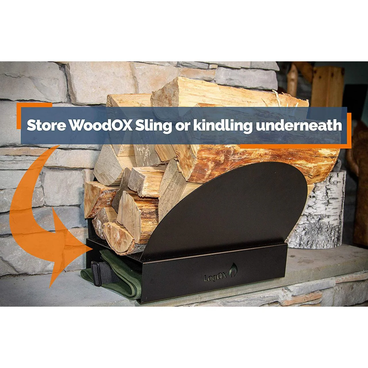 LogOx Black Hearth Bin Firewood Rack - Image 7
